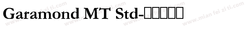 Garamond MT Std字体转换